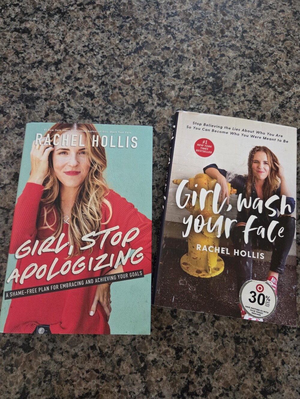 Rachel Hollis Hard Cover 2 Book Set Girl Wash Your Face & Girl Stop Apologizing